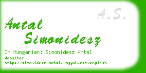 antal simonidesz business card